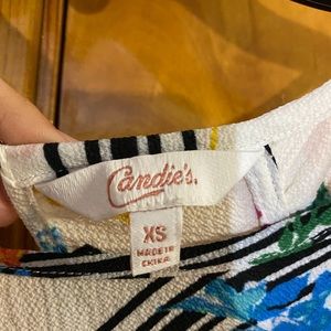 Floral white tank top